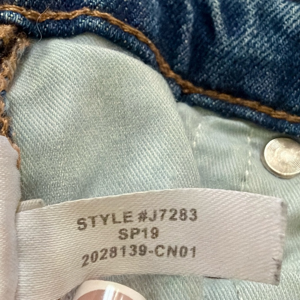 J.Crew Vantage Two-Tone Side-Panel Straight Jeans J7283 Size 25 - Picture 9 of 9